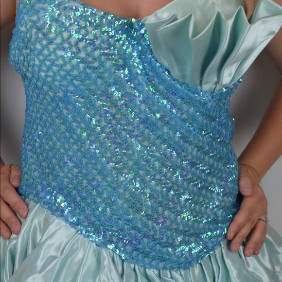Vintage OOAK Mermaid Costume Sequin Cocktail Dress - Picture 8 of 10